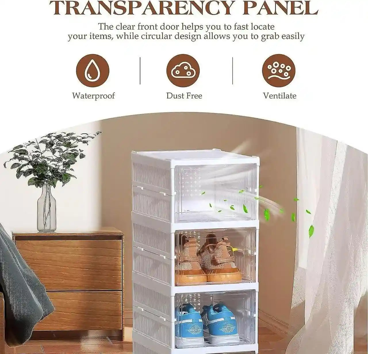 ShoeVault Smart Foldable Compact 4 Layer Shoe Rack