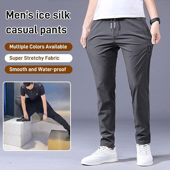 Combo of 2 Men's Sports Regular Fit Lycra Track Pants (Pack of 2) Men's Lycra Daily Wear TrackPants - Buy 1 Get 1 Free (Black + Grey)