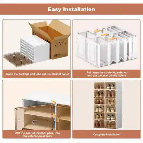 ShoeVault Smart Foldable Compact 4 Layer Shoe Rack